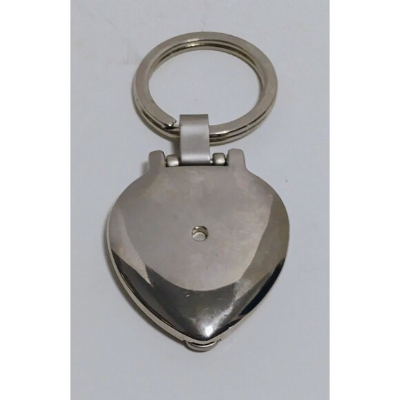 SAN ANTONIO TEXAS THE ALAMO HEART SHAPED STAINLESS PICTURE LOCKET KEYCHAIN - Picture 2 of 3